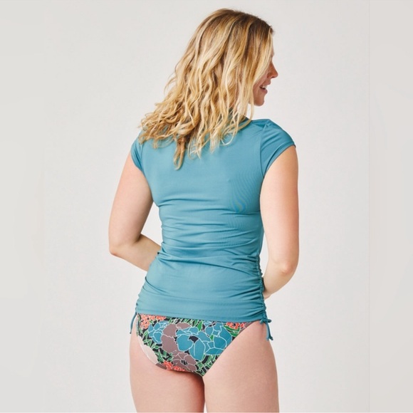 NWT Carve Designs Dawson Rashguard Top in Julep / Aqua Blue Size XL - Picture 3 of 15